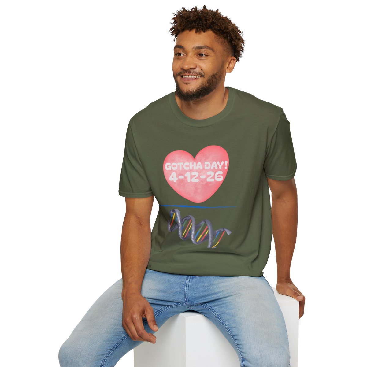 Personalized Gotcha Day Comfort Colors T-Shirt: Adoption Keepsake - Image 4