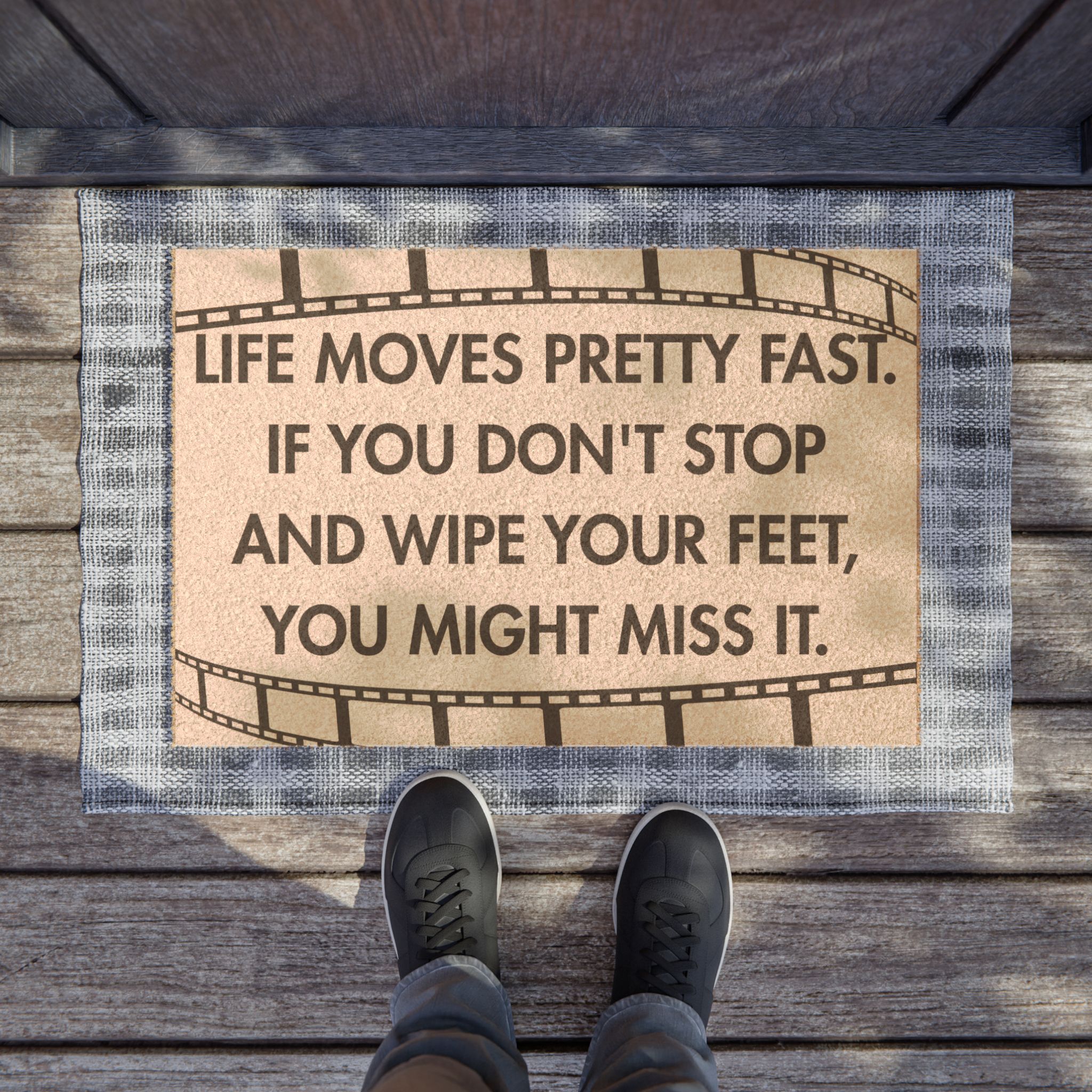 Life Moves Fast Doormat