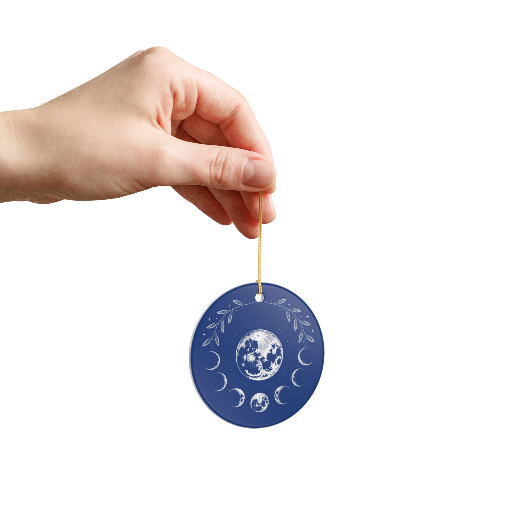 Personalized Moon Phase Ornament, Celestial Christmas Decor, Lunar Cycle Ornament, Moon Lover Gift, Starry Sky Home Decor - Image 4