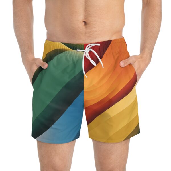 Born to Belong Rainbow Pride Swim Trunks - Image 3