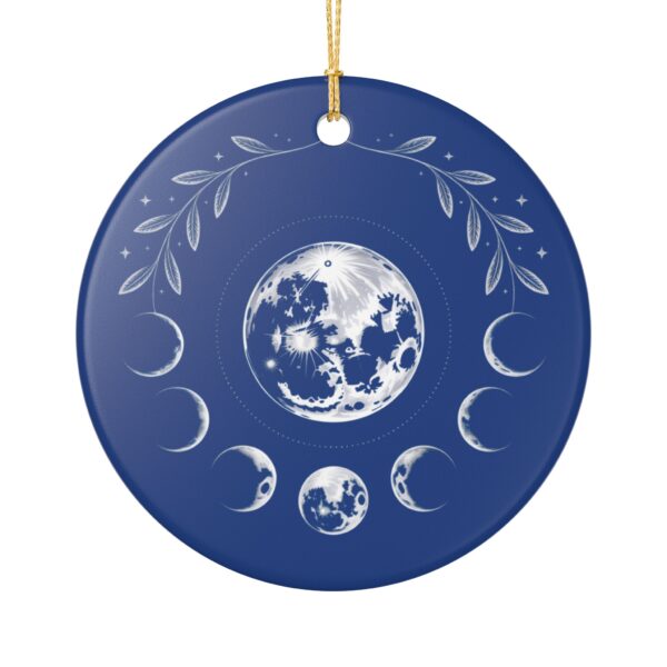 Personalized Moon Phase Ornament, Celestial Christmas Decor, Lunar Cycle Ornament, Moon Lover Gift, Starry Sky Home Decor - Image 6